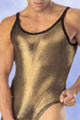 Lingerie Homme Débardeur Brillant Or