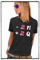 Jeux et Cadeaux T-Shirt  - 2 N, + 2 Q - Femme,